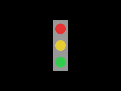 The traffic signal from the previous activity, centered in the window