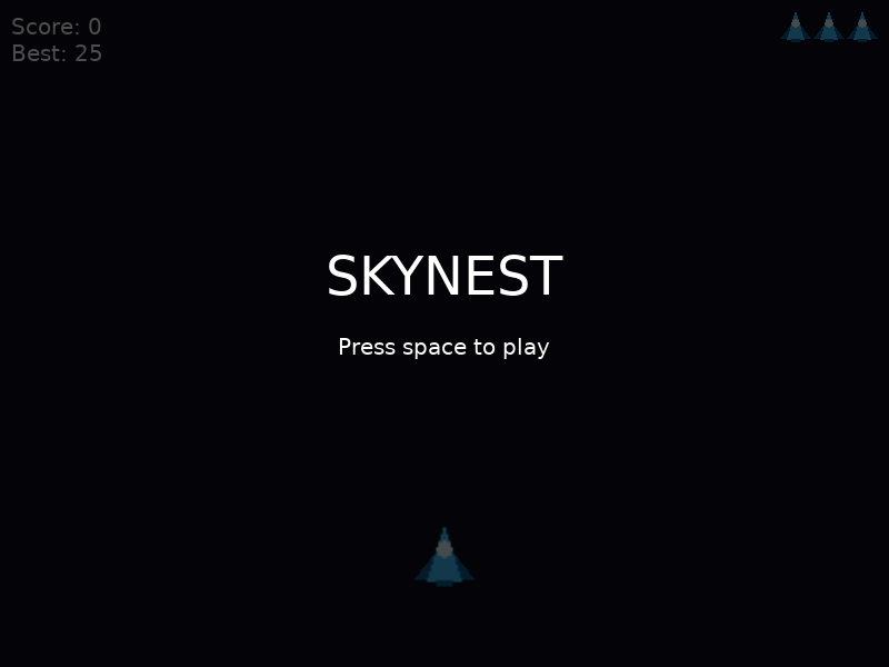 The title screen showing Best 25 read from a previous session