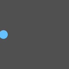 A blue circle near the left edge of a dark gray window