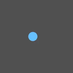 The same blue circle near the middle of the window