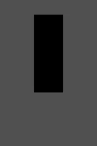 A single tall black rectangle in the upper middle of the dark gray window
