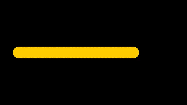 A black window with a long solid gold streak across the middle, left behind by a circle that was never erased between frames