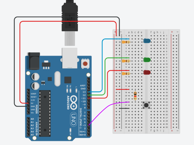Reaction Game Circuit